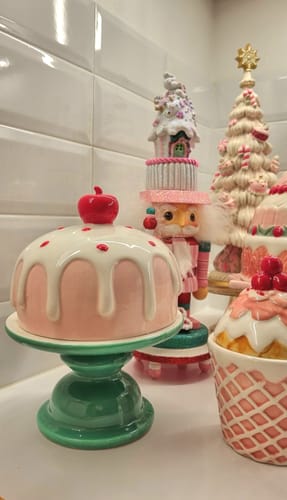 Customer photo review of Alzata in Ceramica con Coperchio – Porta Torte decorativo (23x17)