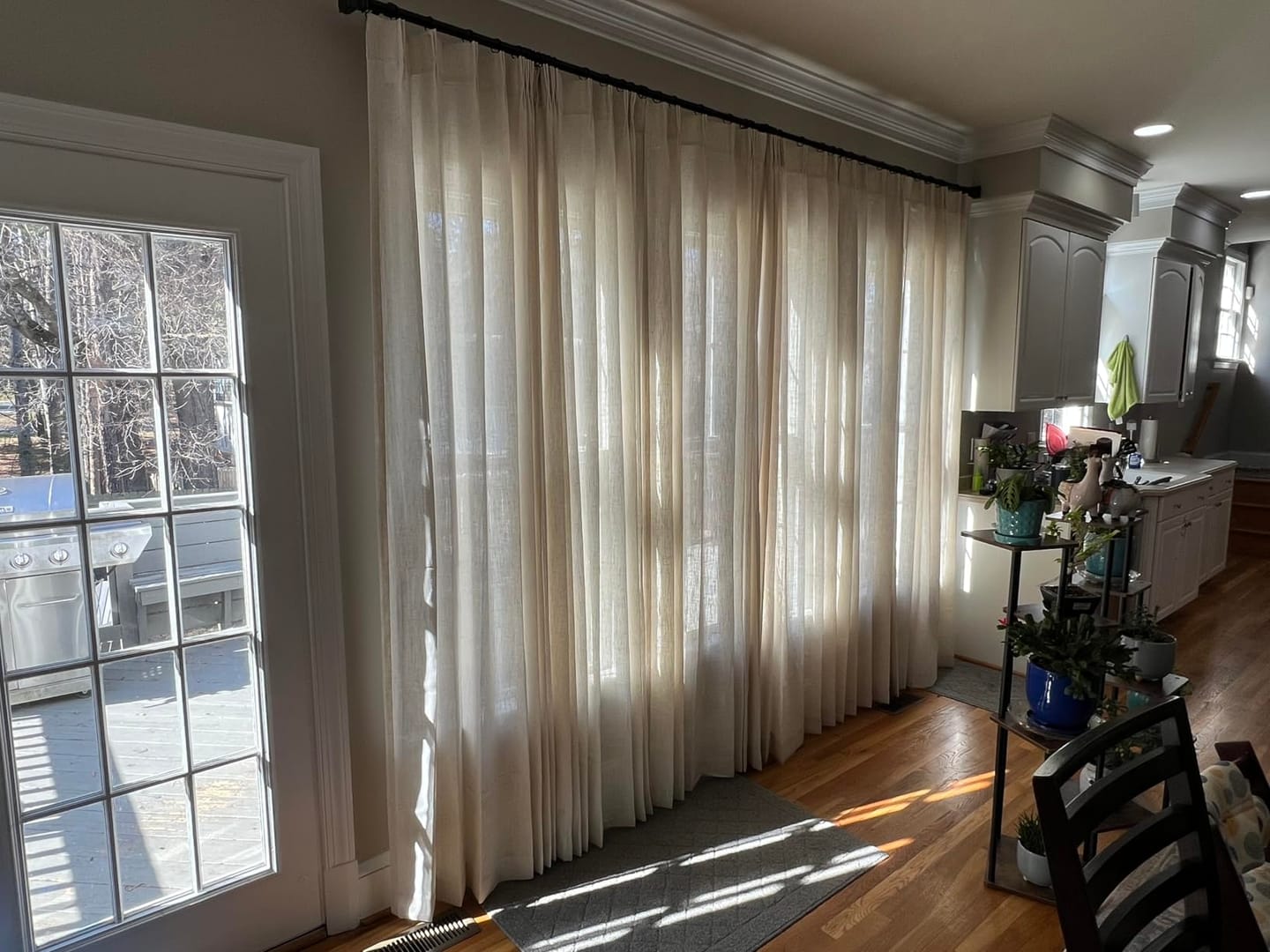 Customer photo review of Liz Linen Sheer Drapes