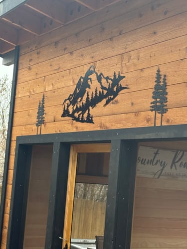 Customer photo review of Mountain Range View - Metal Wall Art