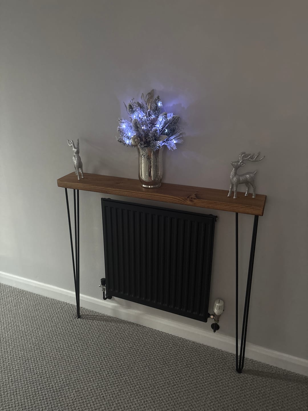Customer photo review of Console Table 15cm Depth | Hairpin Leg