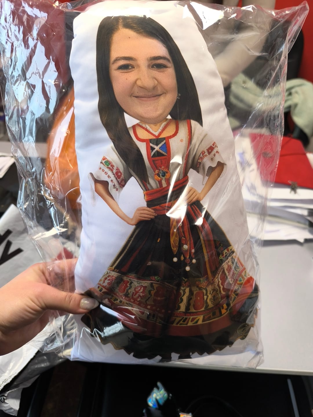 Customer photo review of Персонализирана Възглавничка с Лице "Българска Носия"