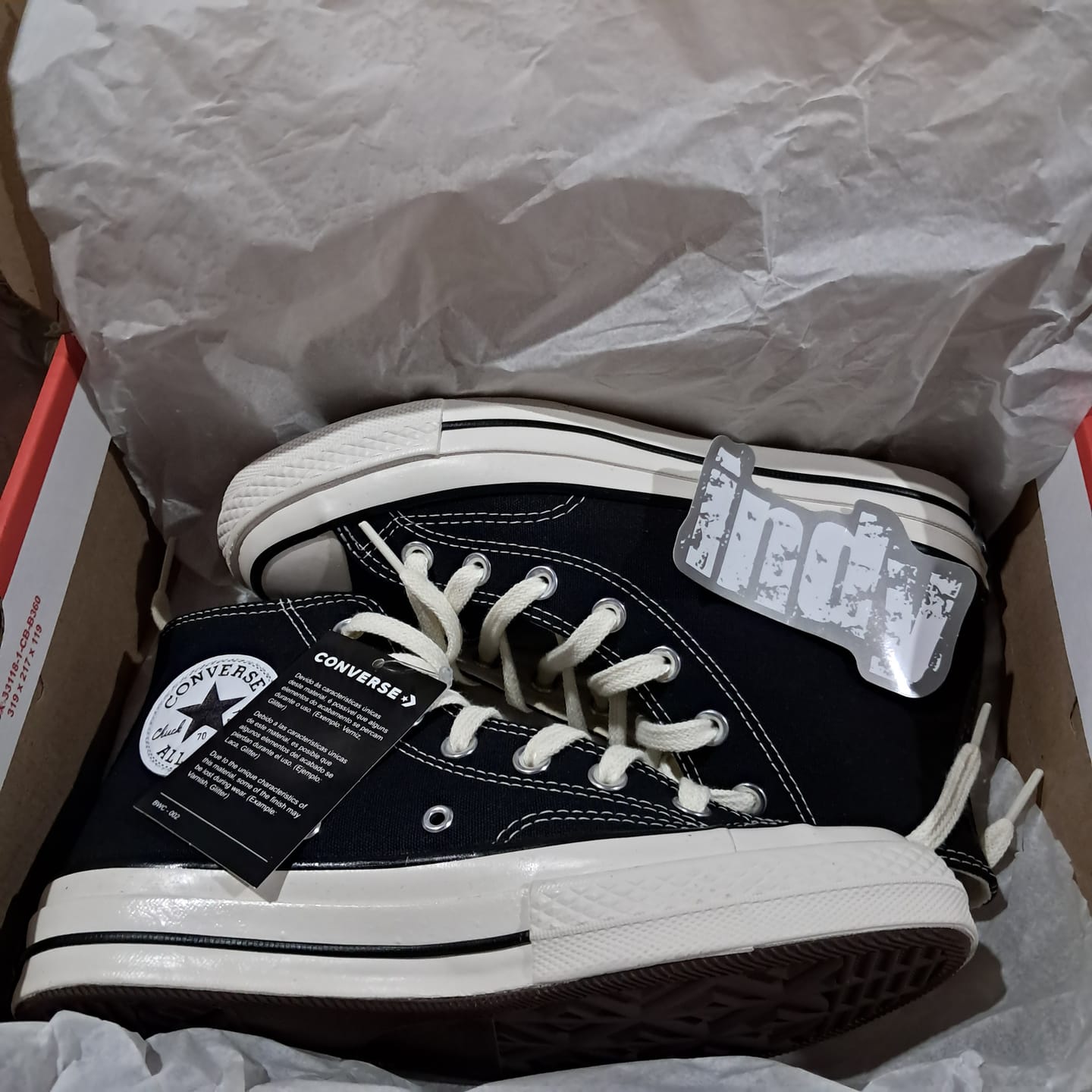 Customer photo review of Zapatillas Converse Chuck 70 Hi Negro Blanco