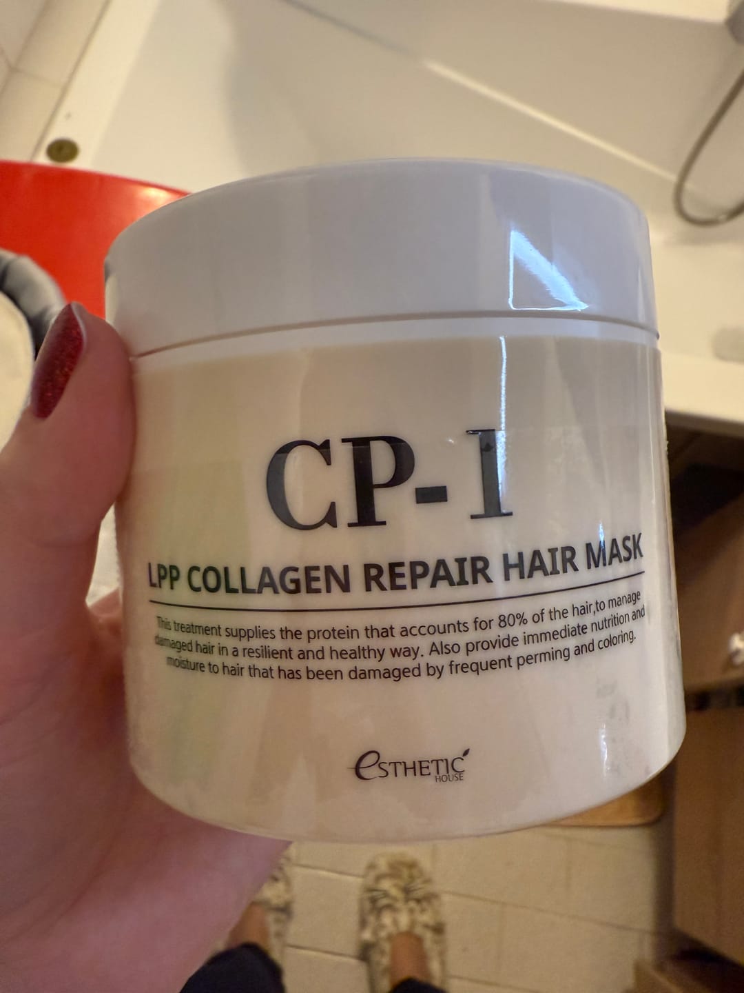 Customer photo review of Proteīna maska matiem ar keramīdiem CP-1 LPP Collagen Repair Hair Mask