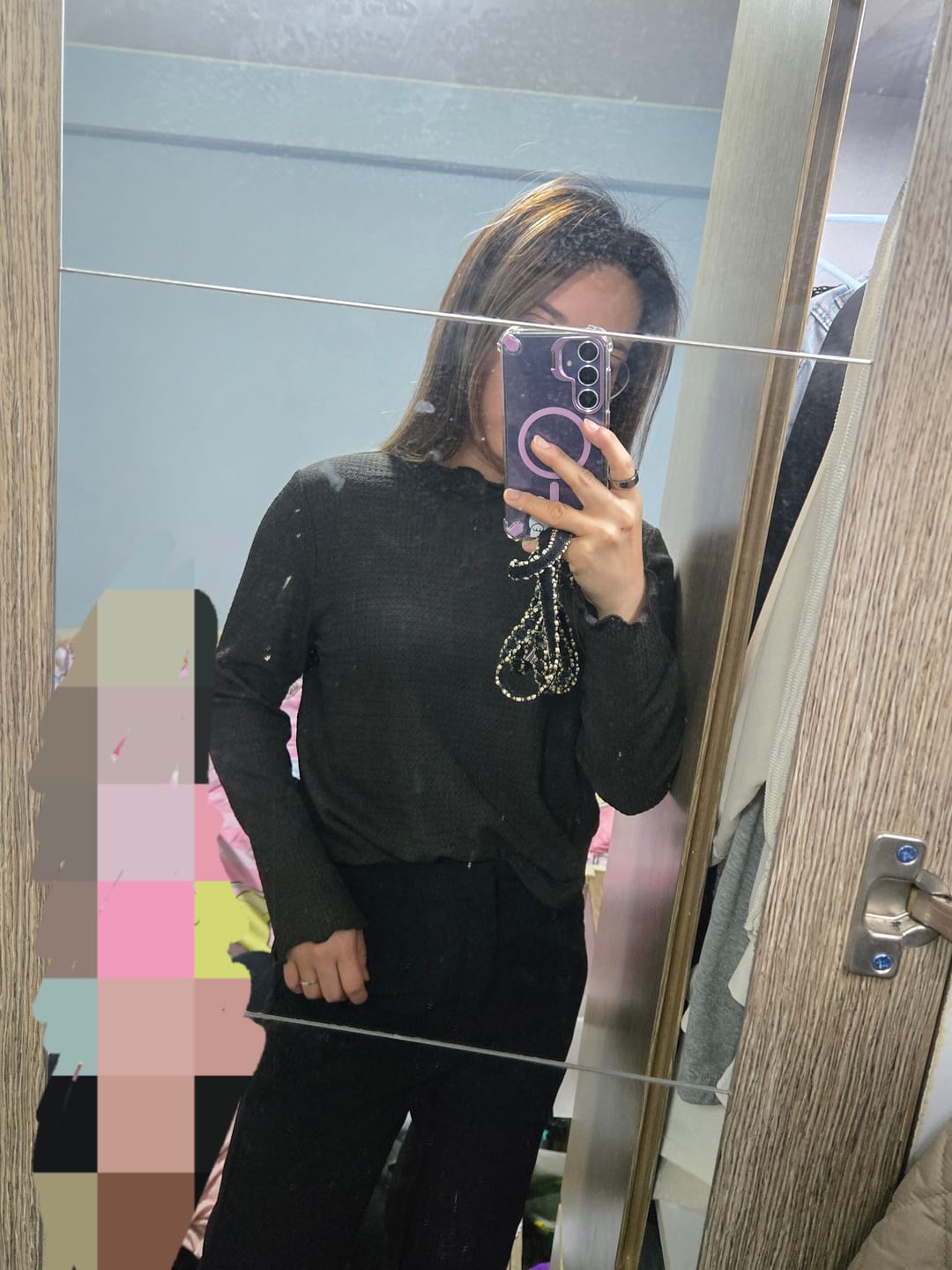 Customer photo review of Wisteria Lettuce Hem Seersucker Top