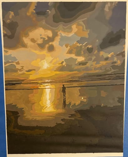 Customer photo review of Custom Landscape Paint By Numbers