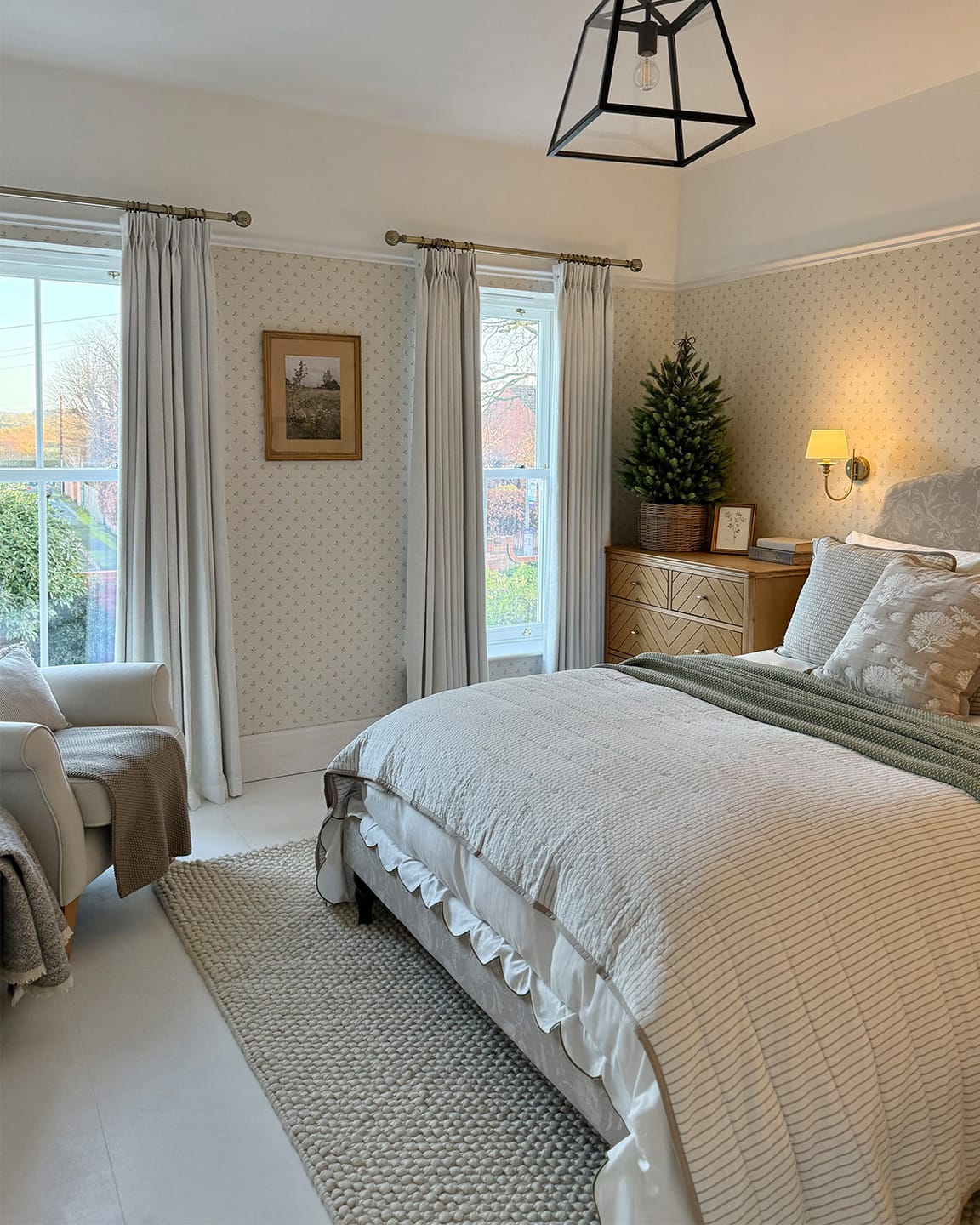 Customer photo review of Subtle Woven Diamond Curtains | Blackout & Light Filtering Linen Blend for Peaceful Bedrooms & Living Room (Alma)