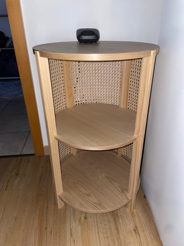 Customer photo review of ALTA - Table de chevet avec 2 rangements en bois et rotin naturel