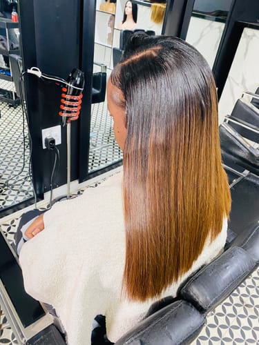 Customer photo review of Vietnamese SDD Bone Straight Ombre Choc Brown