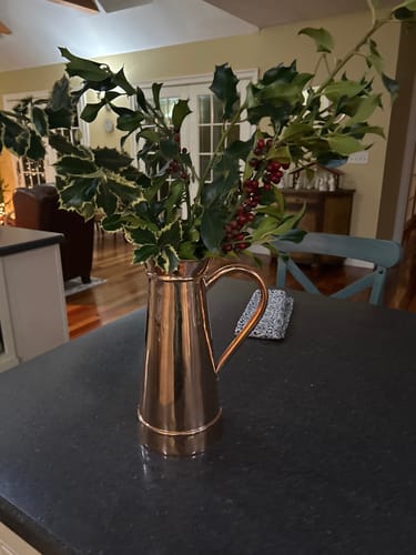 Customer photo review of Hand-Forged Copper Pitcher