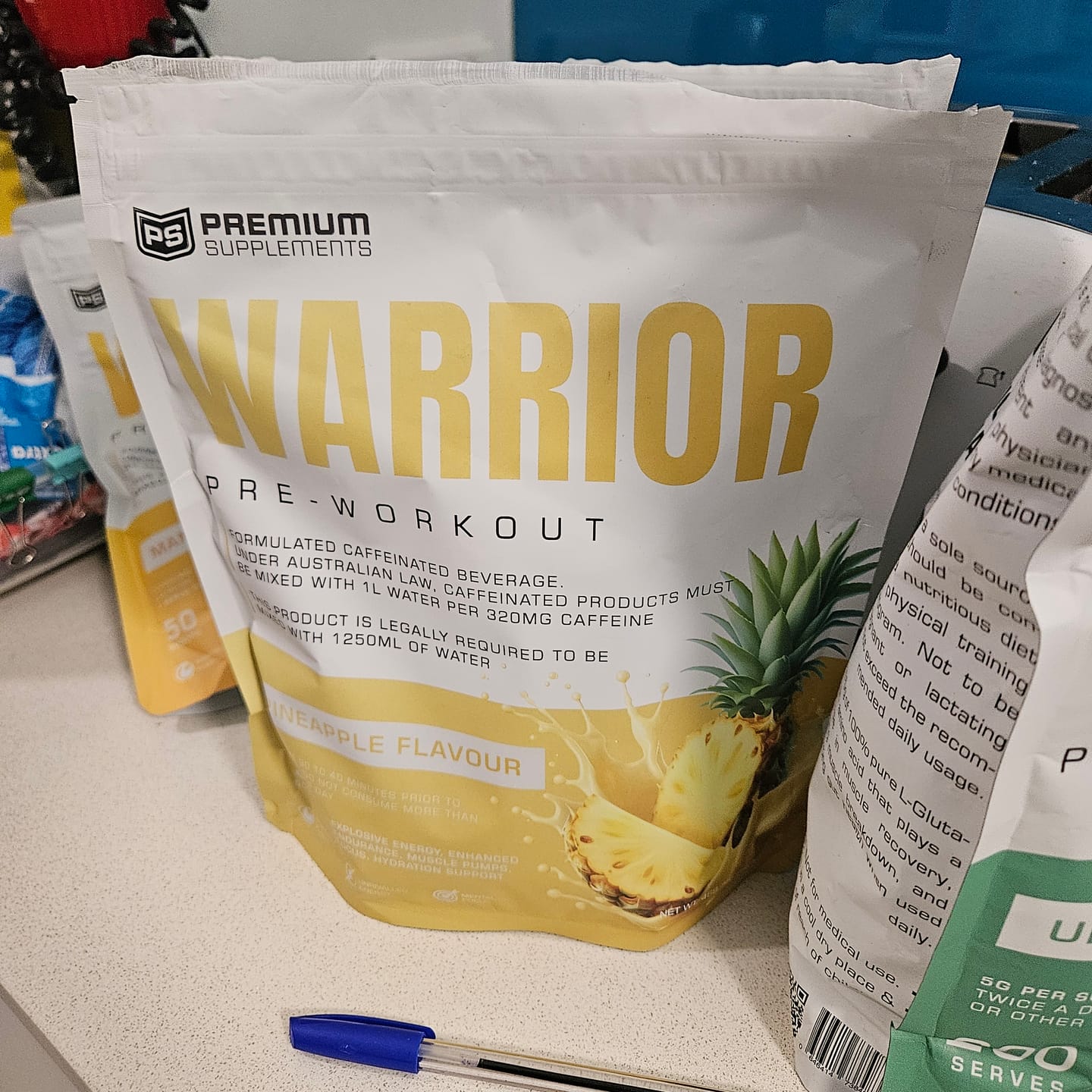 Customer photo review of Warrior High-Stimulant Pre-workout