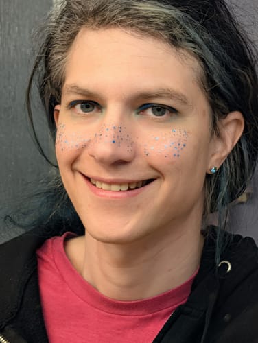 Customer photo review of Aloha Blue Spirit Speckles Makeup Patches - Team Spirit Collection