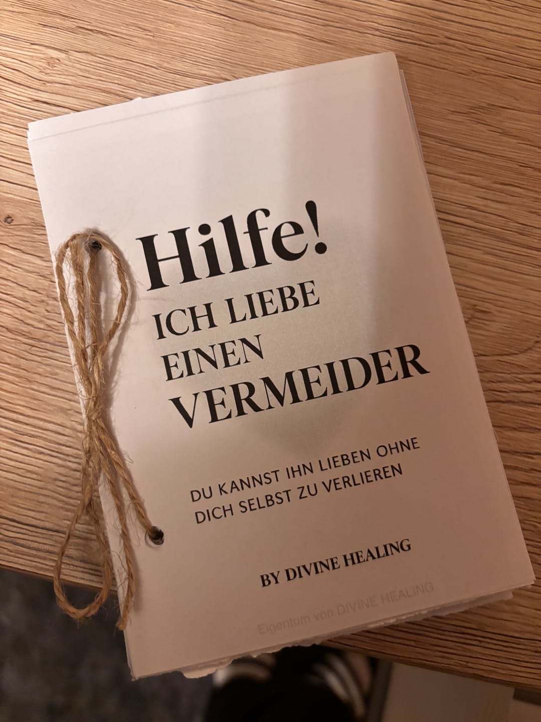 Customer photo review of E-Book: Hilfe! Ich liebe einen Vermeider