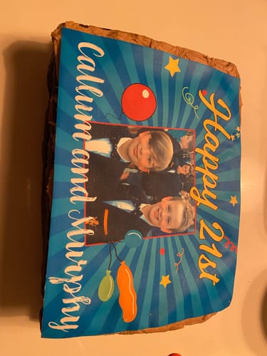 Customer photo review of Vintage Birthday Frame - Pre-designed Edible Icing Image