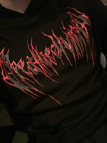 Customer photo review of Doomslayer Oversized pullover hoodie [NIGHTMARE]