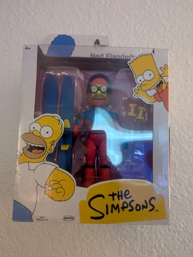 Customer's Stupid Sexy Flanders articulated figure from The Simpsons, shown in its original box.