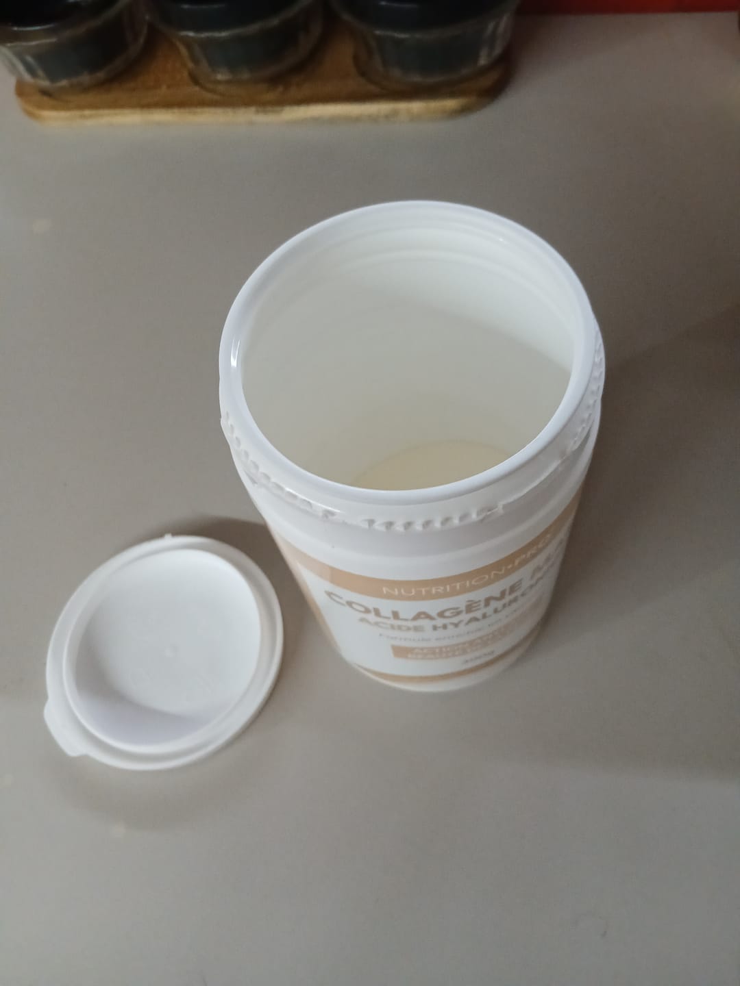Customer photo review of COLLAGÈNE MARIN NATICOL® / ACIDE HYALURONIQUE (EN POUDRE) - 300G