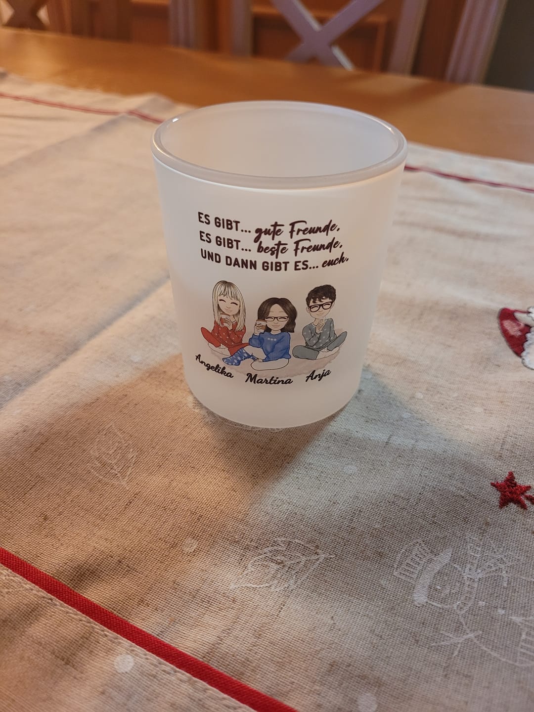 Customer photo review of Herzensmenschen - Personalisiertes Teelicht