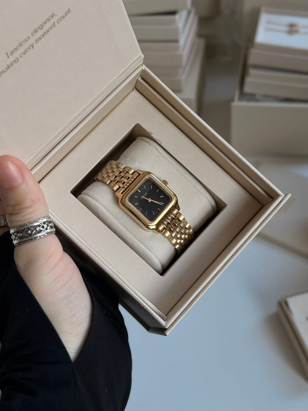 Customer photo review of Macy Gold Black