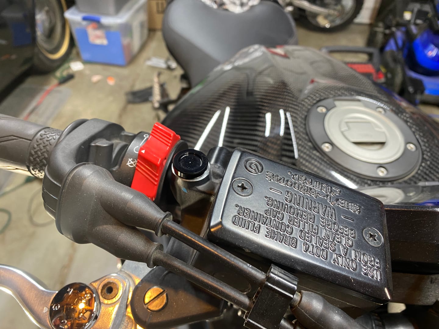 Customer photo review of Motorcycle Mirror Hole Threaded Block Off Plugs - Brogue Moto