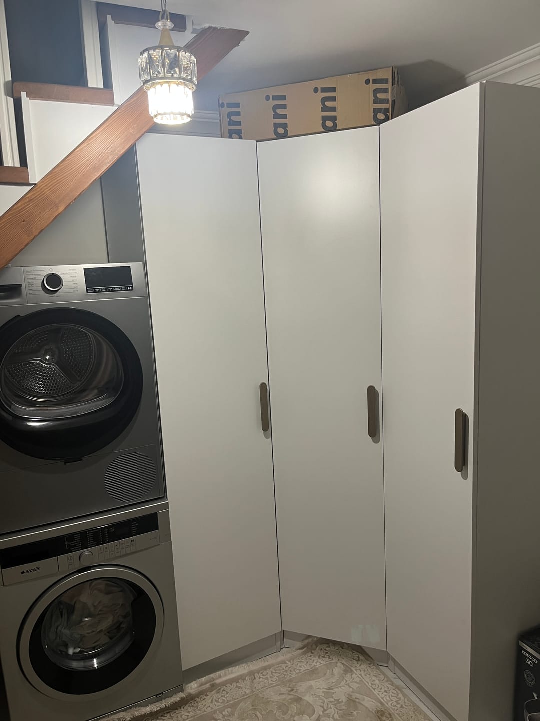 Customer photo review of Rani BA162 Gardırop Tek Kapaklı 5 Raflı Elbise Dolabı Beyaz