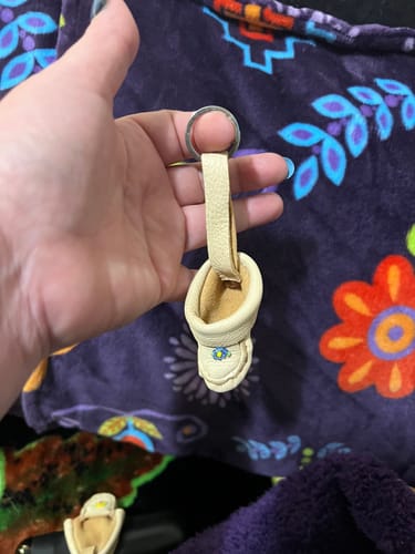 Customer photo review of Mini Moccasin keychain PDF