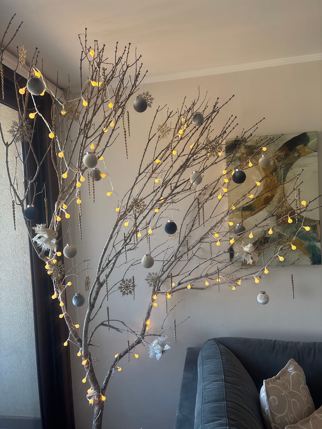 Customer photo review of 15 Esferas Navideña 6cm Bambalinas Terciopelo Adornos Arbol