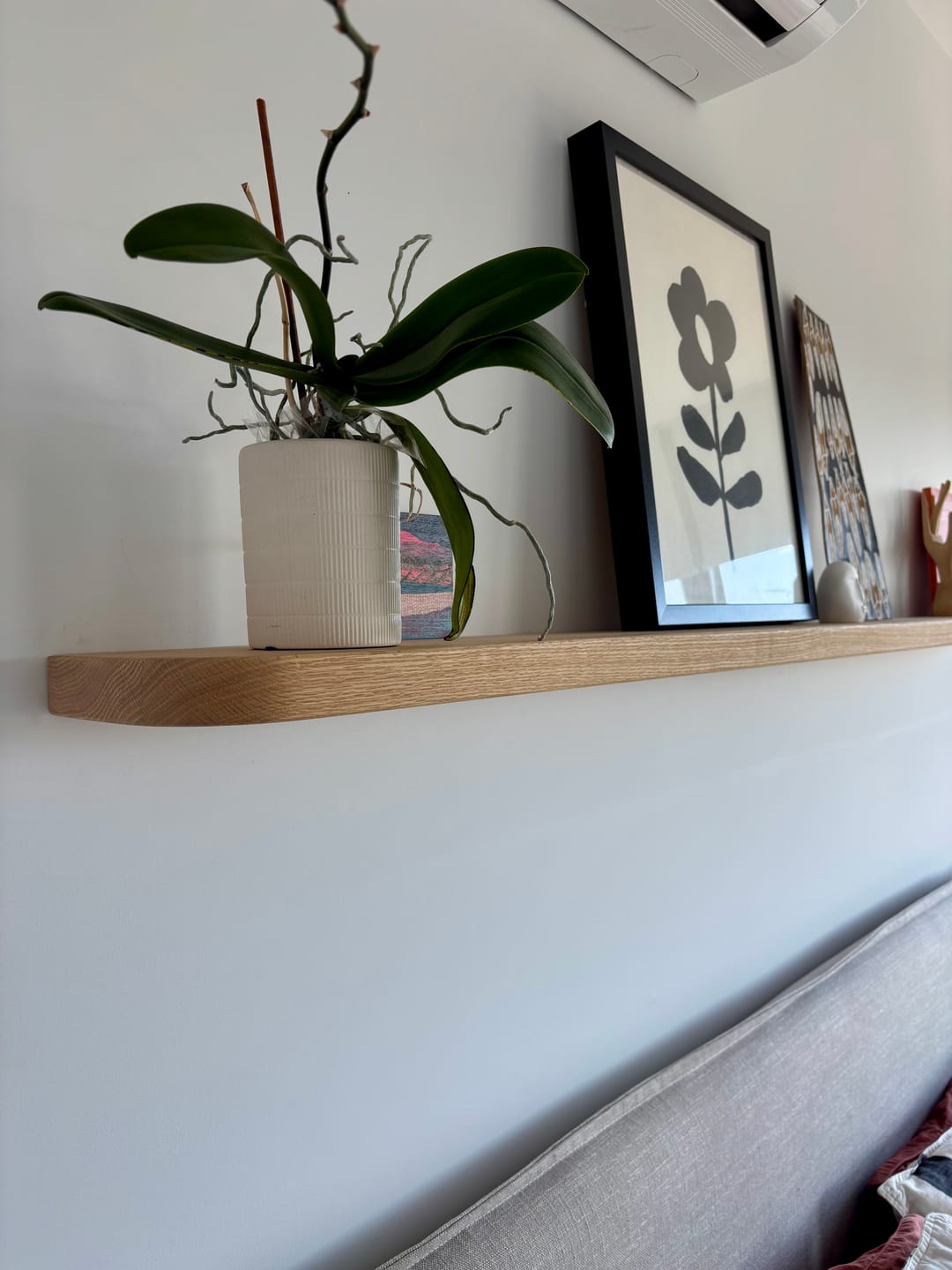 Customer photo review of Curved Floating Shelf