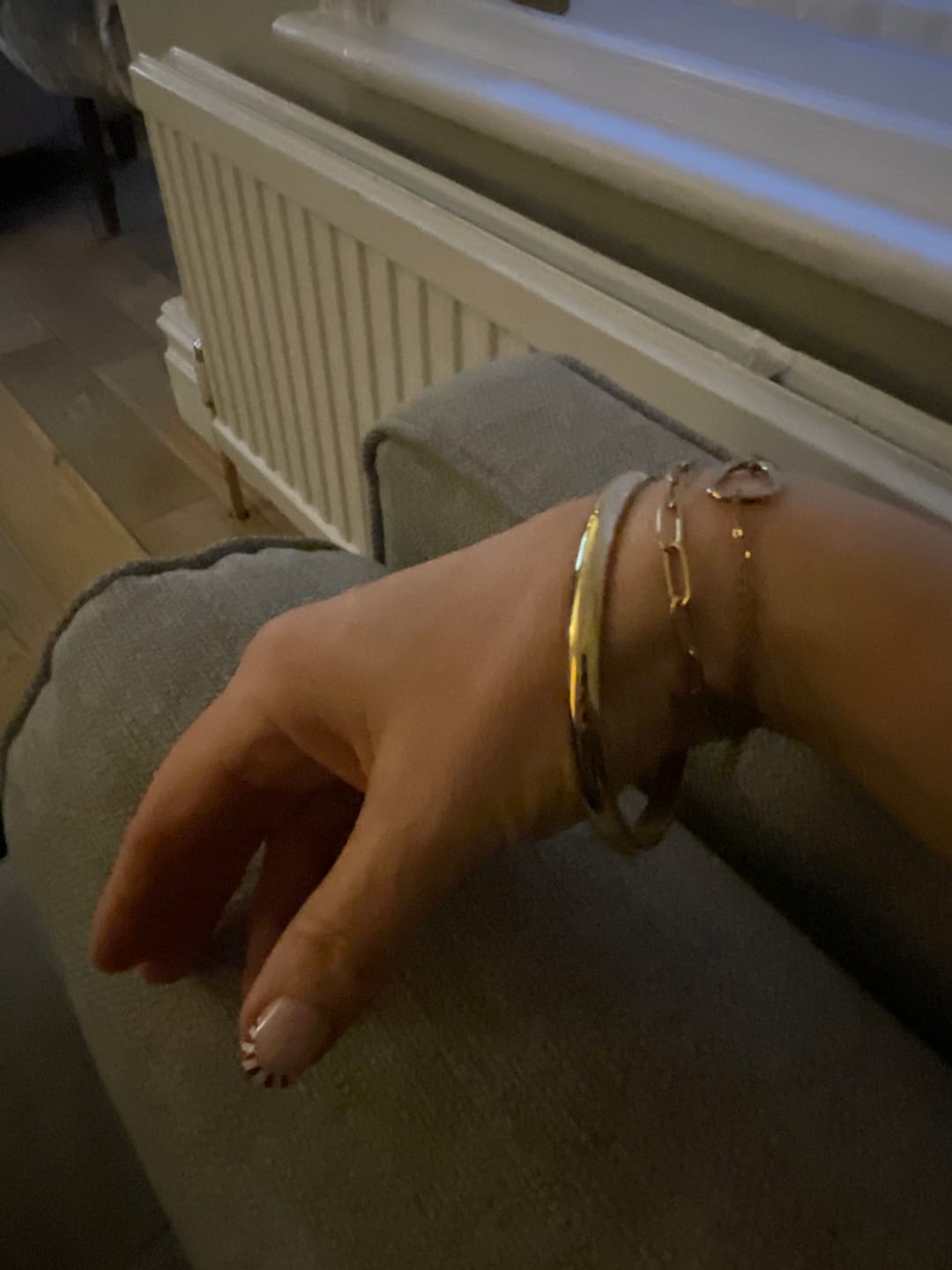 Customer photo review of Classic Chunky Gold Bangle