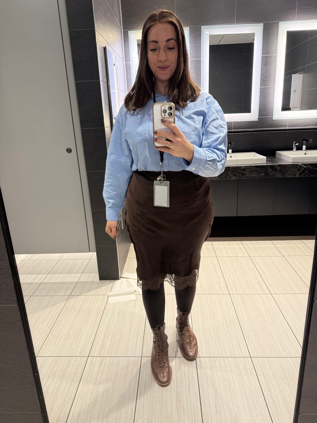 Customer photo review of Celine Lace Skirt