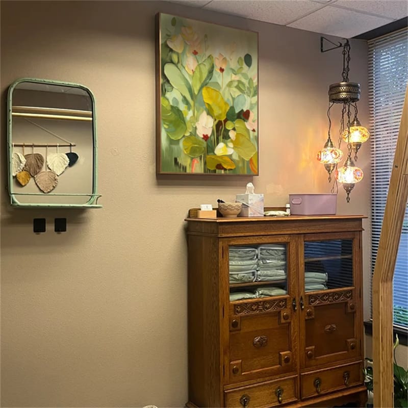 Customer photo review of Colorful Flower Textured Painting Canvas #FP013