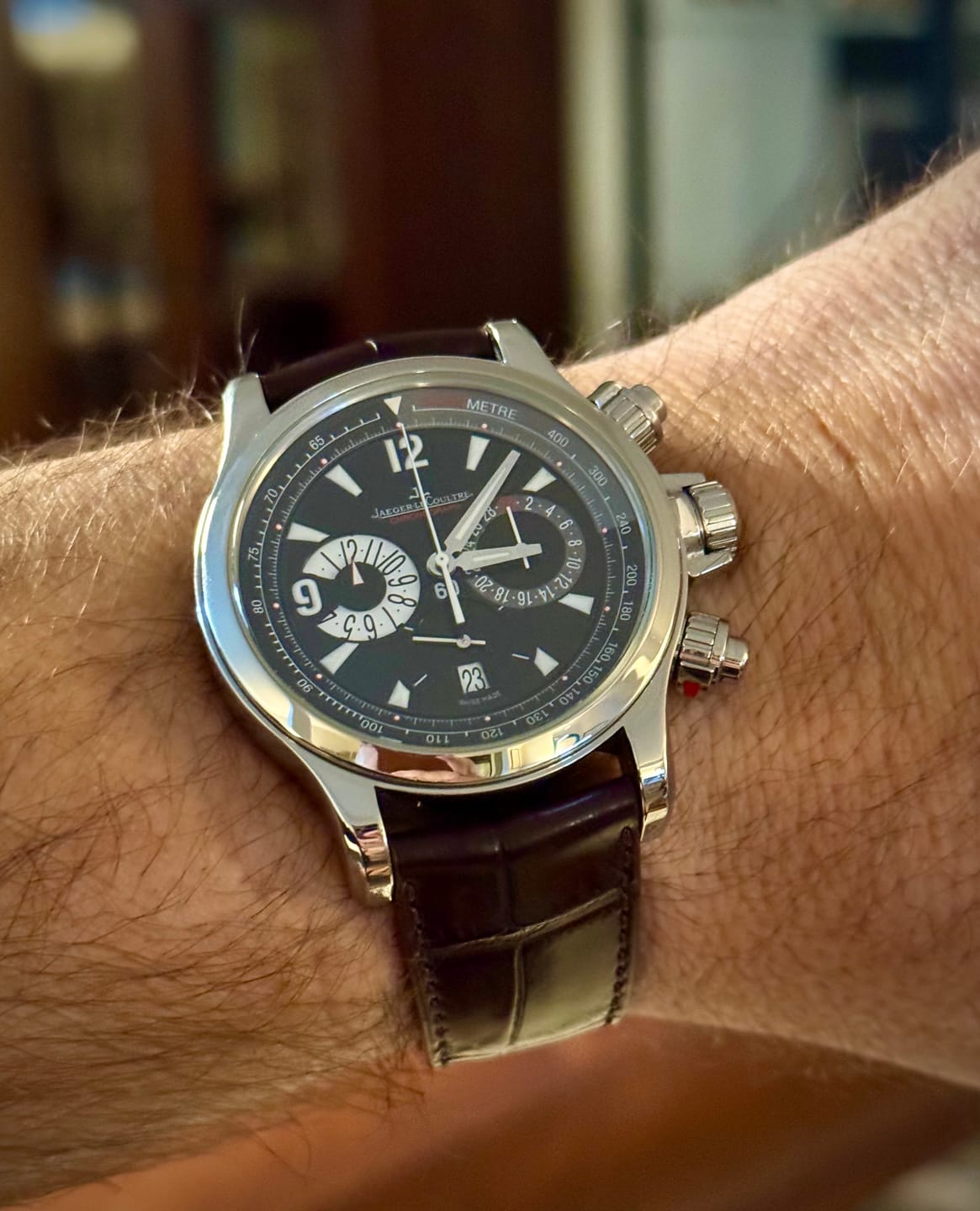 Customer photo review of Matte Bistre Brown Alligator