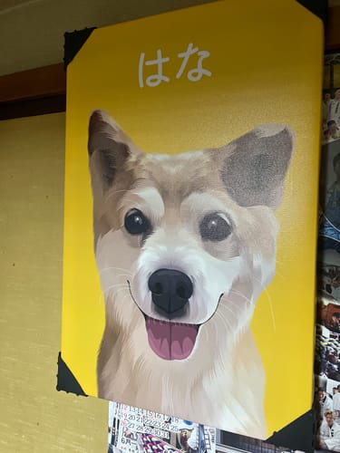 Customer photo review of Petcanva©オーダーメイド ペット似顔絵【3点セット】