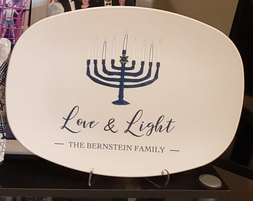 Customer photo review of Hanukkah Latke Personalized Tray