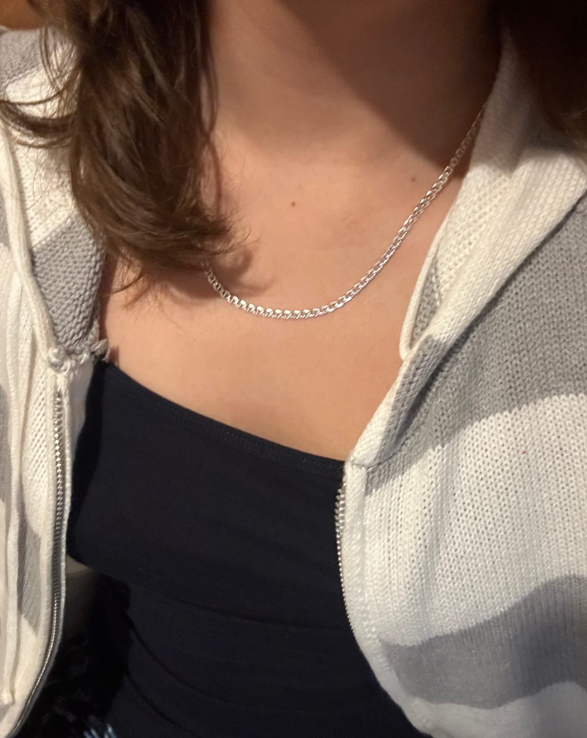 Customer photo review of 3MM STERLING SILVER MARINER CHAIN
