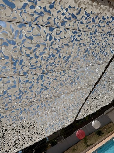 Customer photo review of Met staalkabel versterkt camouflagenet