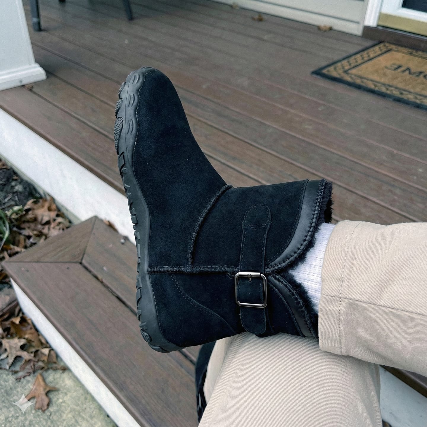 Customer photo review of [NEW] Cozely - Women’s Fur-Lined & Ergonomic Barefoot Shoes