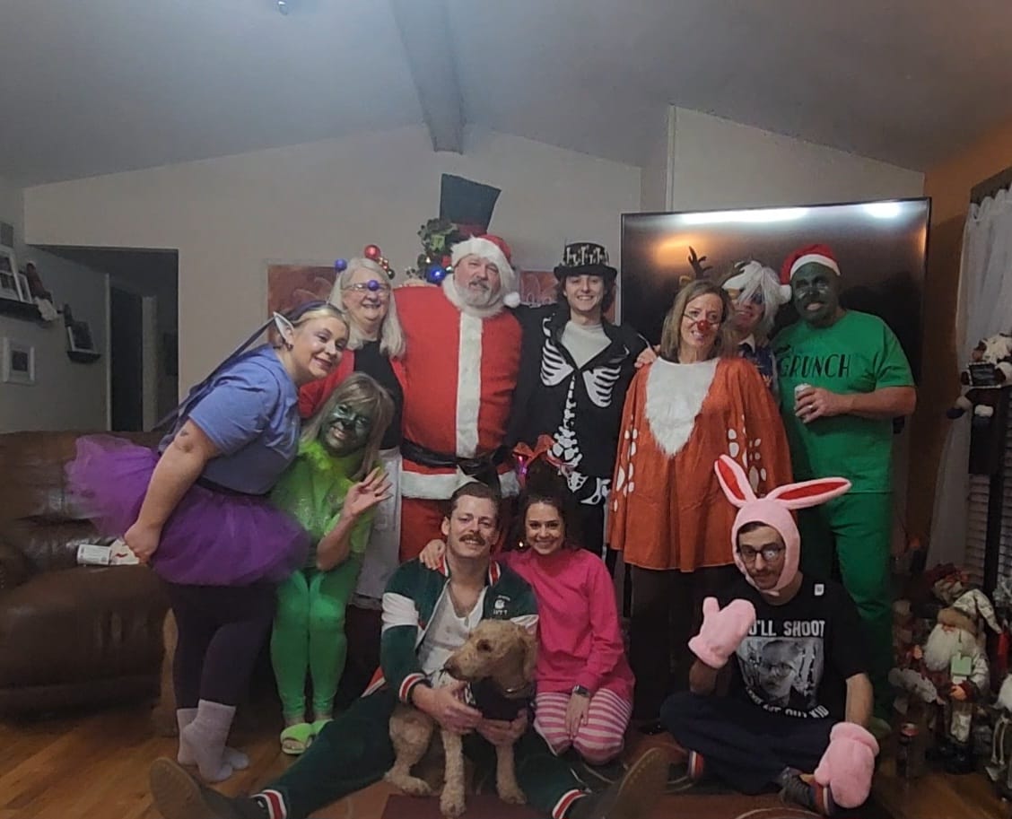 Customer photo review of Christmas Murder Mystery Host Your Own Dinner Party Game Kit