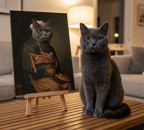 Customer photo review of Artzuzu Custom Portrait For Pets - The Drawer