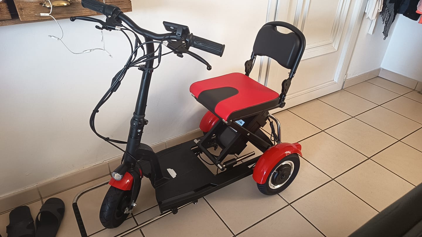 Customer photo review of Tricycle électrique S2 pliable – 3 roues 300W/600W, mobilité pratique pour seniors et PMR