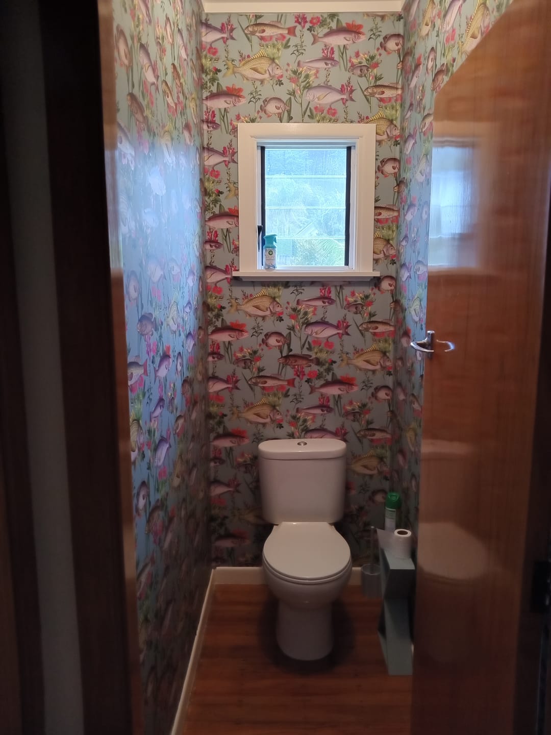 Customer photo review of Lagoon Fish Wallpaper - Teal