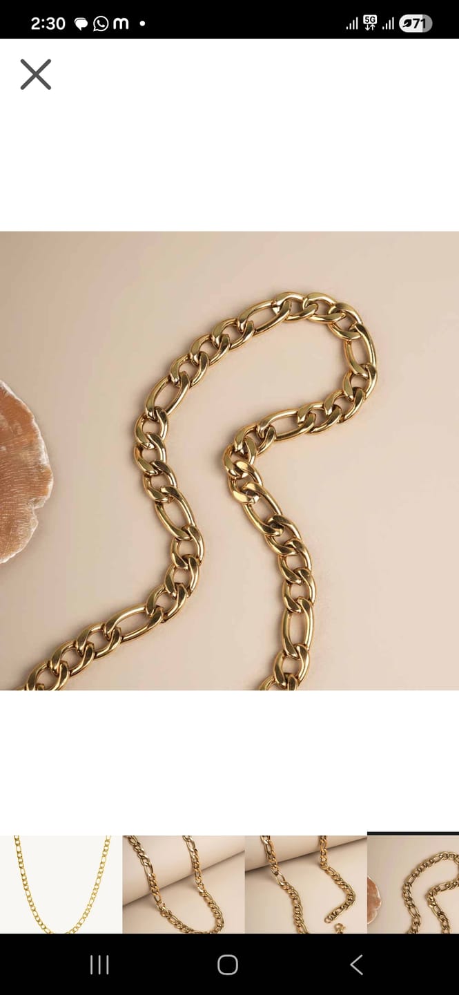 Customer photo review of Gold Figaro Chain for Men