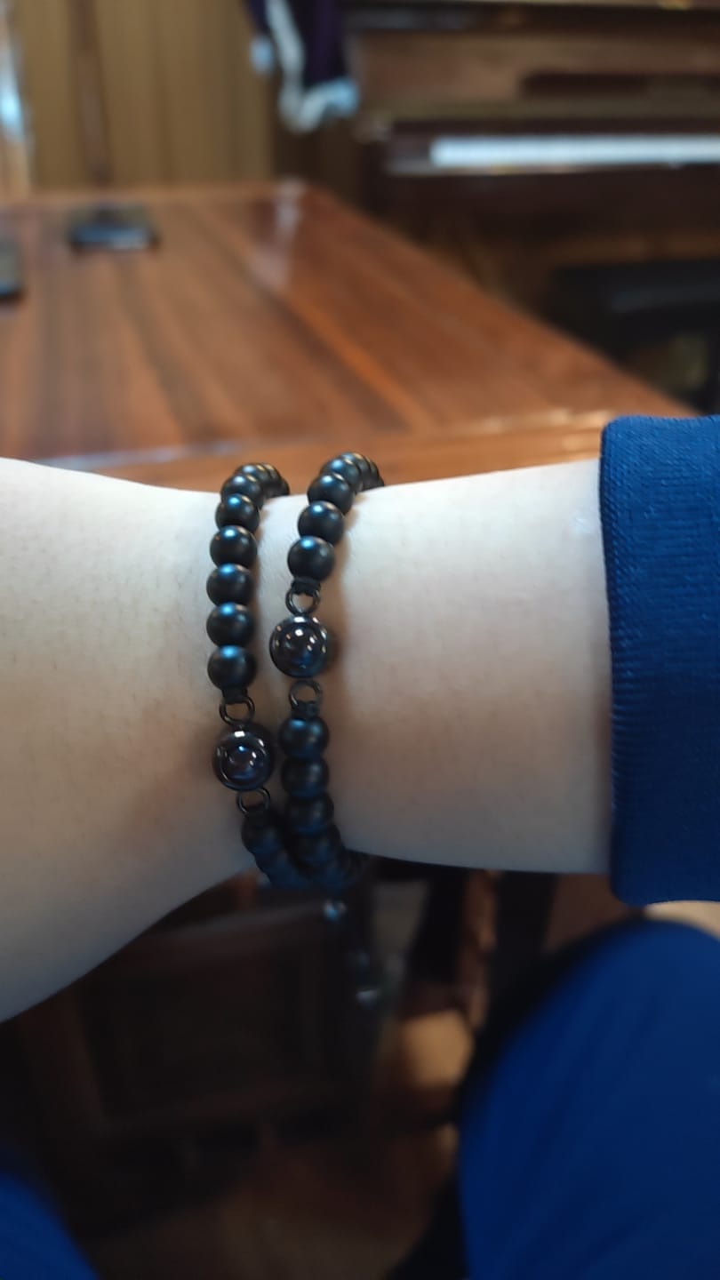 Customer photo review of Turquoise Custom Photo Projection Bracelet