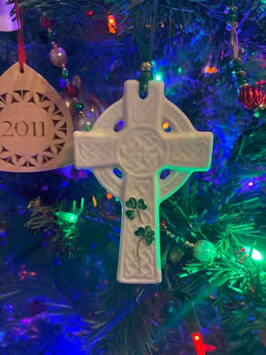 Customer photo review of Belleek Classic St Kieran's Celtic Cross Ornament
