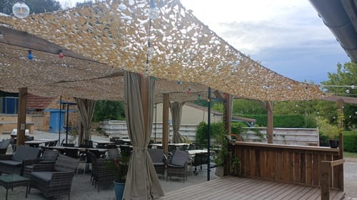 Customer photo review of Met staalkabel versterkt camouflagenet