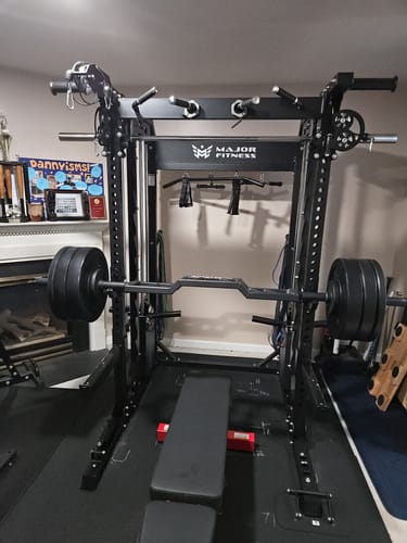 Customer photo review of Major Fitness B52 All-In-One Home Gym Smith Machine