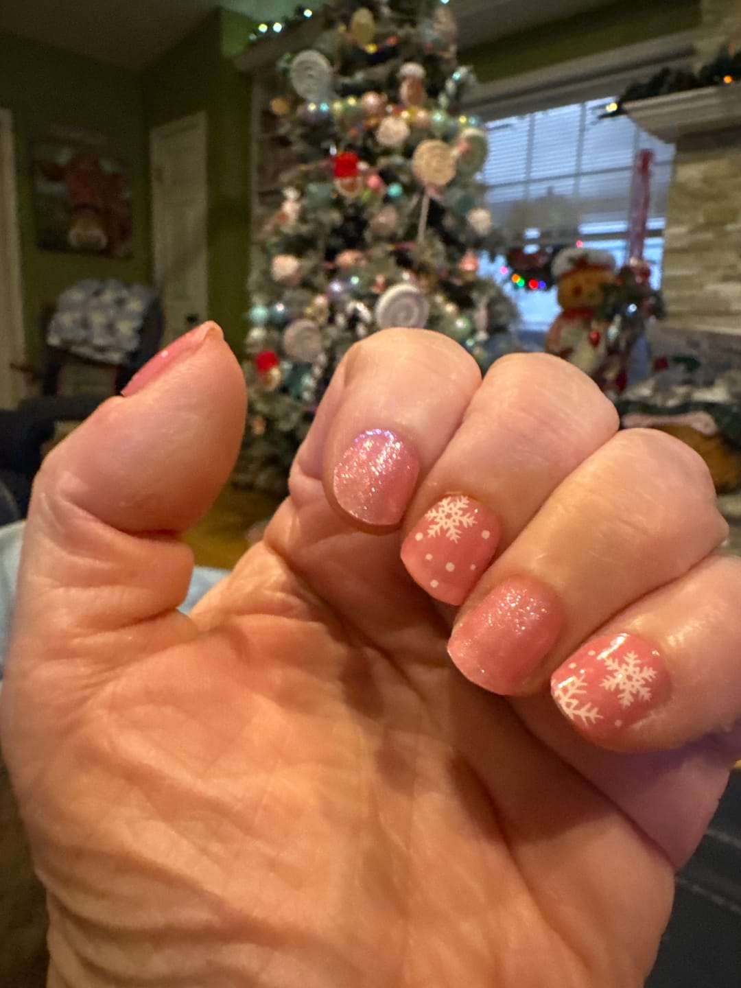 Customer photo review of Semicured UV gel nail sticker kit NF240162