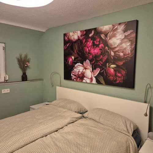 Customer photo review of Leinwandbild | Pfingstrosen im Barockstil | Querformat