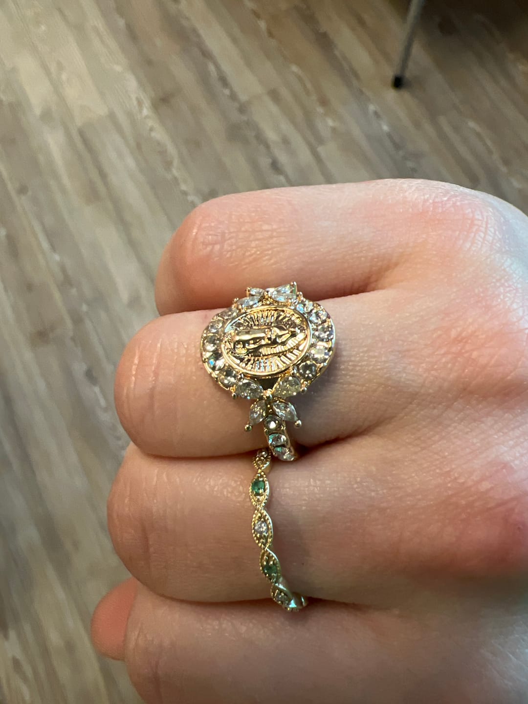 Customer photo review of FREE Today: Elegant Virgin Mary Emblem Ring: Sacred Detail for Daily Devotion