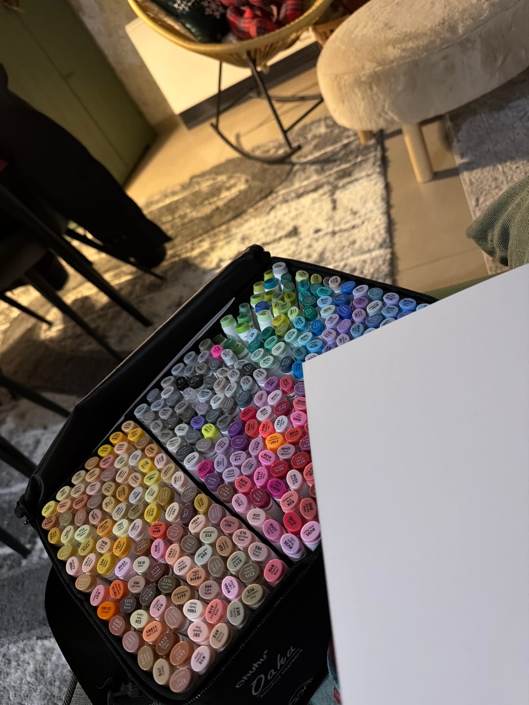 Customer photo review of Ohuhu Oahu 320 Colors Dual Tips Alcohol Art Markers, Fine & Chisel (New Color Codes)