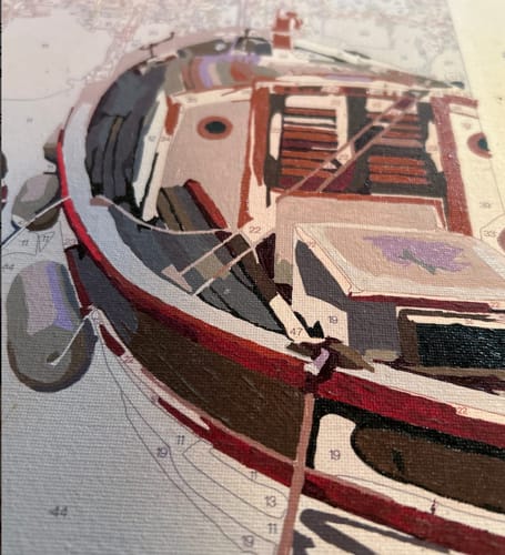 Customer photo review of Custom Landscape Paint By Numbers